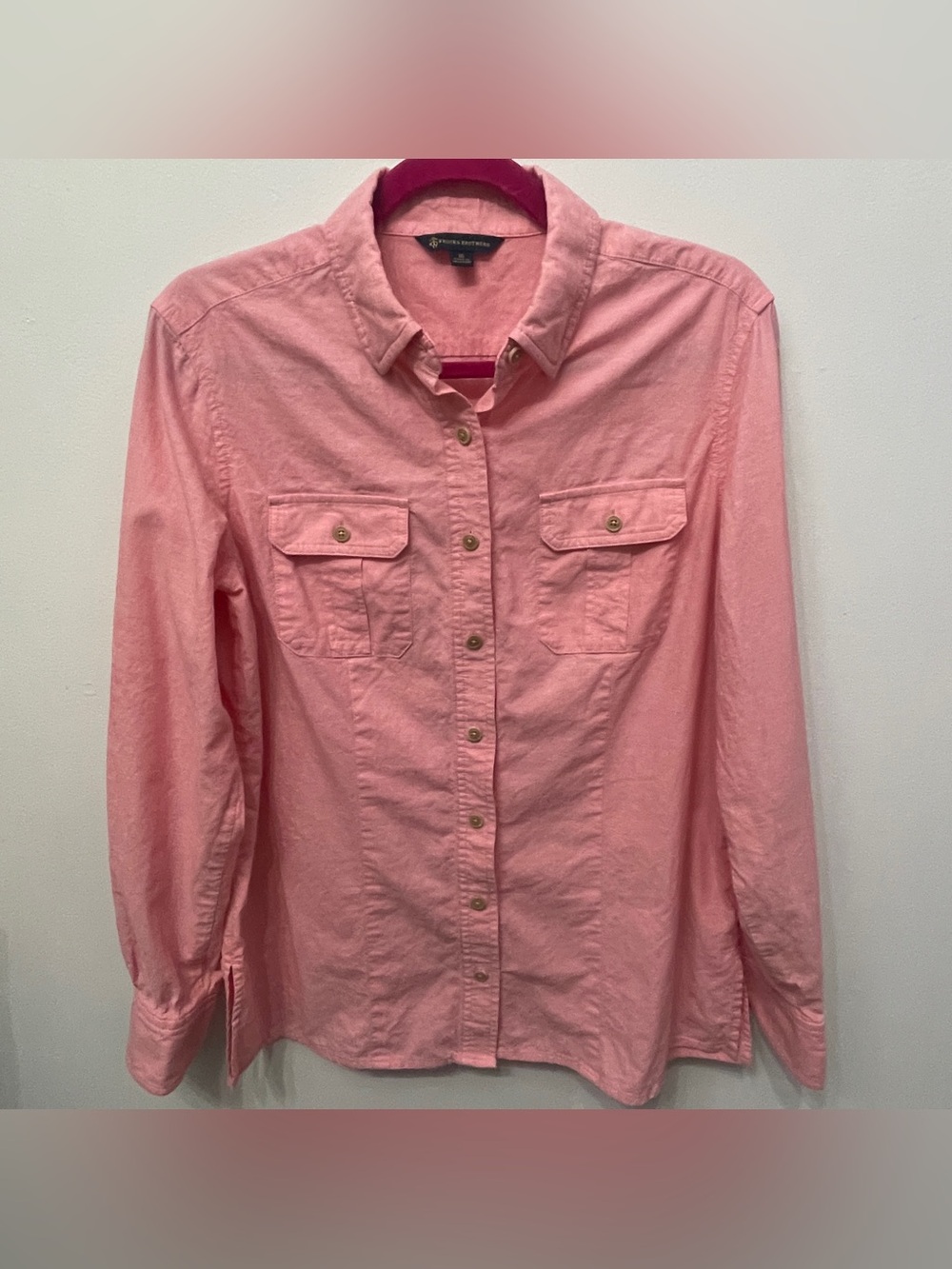 Brooks Brothers Linen Pink Button Down Shirt